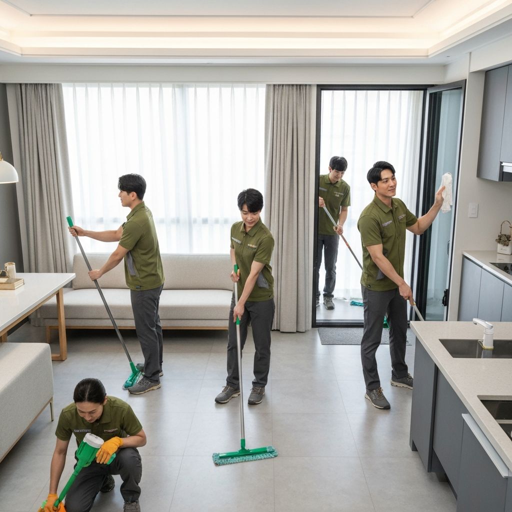 전문 청소 진행